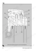 perkins-3008-cv8-diesel-engine-service-manual-tsd-3430-engine-parts-60.webp Perkins 3008 / CV8 engine cylinder head cross-section diagram showing valve and bridge assembly.