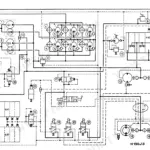 Poclain 600 CK hydraulic system diagram showing pumps, control valves, and circuit components for model H 150-13.