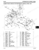 sabre-1338-to-hydro-lawn-tractor-technical-manual-tm-gx10131-parts-list-142.webp John Deere Sabre 1338–1646 K51 power train linkage parts