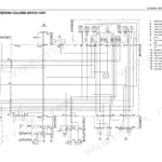 Same DIAMOND 230, DIAMOND 260 wiring diagram for lights and steering column switch unit with component legend.