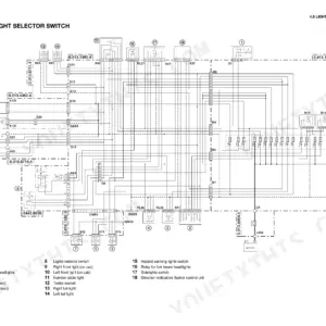 Same Iron lights wiring diagram - light selector switch, relays and connectors