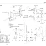 Takeuchi TB045 electrical wiring diagram showing battery, starter, controller, fuse box, and cabin component connections.