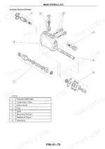 terex-820-860-880-sx-elite-970-980-elite-tx760b-tx980b-workshop-manual-6111283m2-hydraulic-valve-exploded-view-265.webp Exploded view of the auxiliary service valve element with numbered callouts - pressure relief valve, compensator valve, check valves, mechanical actuator and valve body