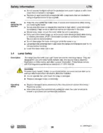 0117bfd6-b5-procedures-16 Wacker Neuson LTN 6C, LTN 6K, LTN 8K, LTN 6L, LTN 6, LTN 8 safety information for tower operation and lamp safety procedures.