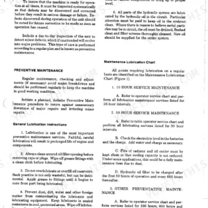 Skytrak 5030, 6034 general maintenance instructions, lubrication guidelines, and 10 to 50-hour service intervals.