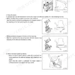 Komatsu PC45MR-3, PC55MR-3 operation manual page for moving machine forward, travel levers, pedals, and speed selector switch.