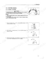 0d3a6c8e-b-operations-83 Komatsu PC60-7 operator manual page showing normal engine starting procedure, fuel control lever, and starting switch positions.