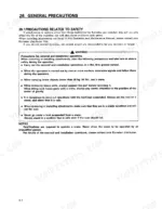 0d3a6c8e-b-safety-210 Komatsu PC60-7 manual page detailing general safety precautions for the removal and installation of machine attachments.