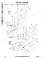 1b092c1f-b-exploded-view-10 JLG 1532E, 1932E, 2033E, 2046E, 2646E, 2658E exploded view diagram of the frame drive and steering installation components.