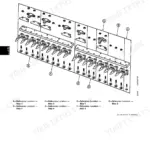 John Deere 1207, 1209, 1217, 1219 exploded view diagram for installing regular cutterbar guards and hardware components.
