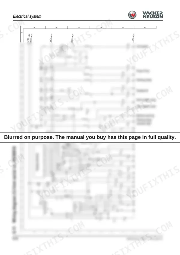 23ed8edb-b2-wiring-180 Wacker Neuson 901s, 901sp electrical system wiring diagram showing display element, safety valves, and parking brake circuits.