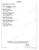 27625206-b-toc-5 John Deere 27C ZTS, 35C ZTS service manual table of contents listing engine, electrical, power train, hydraulic, and heater sections.