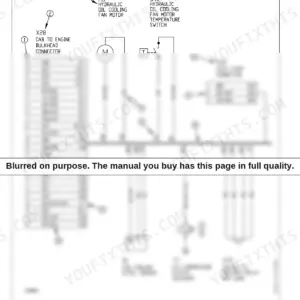 John Deere 27C ZTS, 35C ZTS wiring diagram showing cab bulkhead connector X28, fan motor, A/C compressor clutch, and coolant sender.