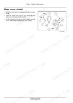 2cfaa462-b2-procedures-194 Case N843H, N843L, N843, N844LT, N844L, N844T, N844 water pump installation procedure and exploded view diagram.
