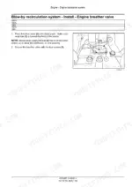 2cfaa462-b2-procedures-217 Case N843H, N843L, N843, N844LT, N844L, N844T, N844 engine breather valve installation procedure and diagram.