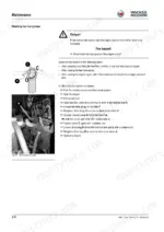 2d627871-b2-procedures-54 Wacker Neuson DT10 maintenance procedure for bleeding the fuel system, including diagrams of fuel filter valves and pump.