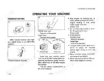 32fe1094-b-operations-25 Komatsu FD10-FG30 series operator manual page showing engine starting procedures, key switch positions, and pedal usage.