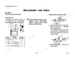 32fe1094-b-procedures-46 Komatsu FD10-FG30H series battery maintenance, electrolyte specific gravity table, and removal/installation procedures.