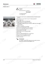 33f5626b-b3-procedures-70 Wacker Neuson EZ38 maintenance procedure for changing engine oil, showing drain plug C location and step-by-step instructions.