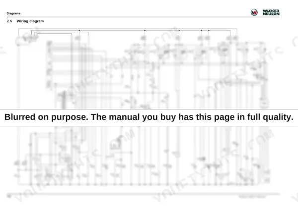 Wacker Neuson EZ26, E10-03 wiring diagram showing electrical circuits, fuses, relays, switches, and radio connections.