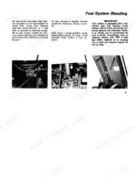 3eb2280e-b-maintenance-51 Fiat 55-56, 60-56, 65-56, 70-56 fuel system bleeding procedure, hood access, and injection pump maintenance instructions.