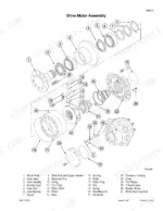41fbb65d-b2-exploded-view-181 Case 2555 Cotton Picker exploded view diagram of the drive motor assembly with numbered parts list and components.