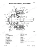 41fbb65d-b2-exploded-view-323 Case 2555 Cotton Picker cross-sectional diagram of brake assembly with numbered parts list for service and repair.