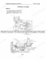 57516515-b-hydraulic-165 Komatsu FG20-8...FD30H-8 hydraulic system schematic diagram showing lift, tilt, and power steering circuit components.