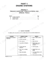 5a3f703d-b-troubleshooting-49 Ford 455 engine troubleshooting table for engine power loss, listing possible causes and remedies for repair.