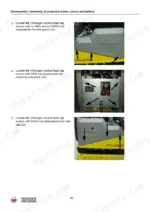 5e0c21a9-b-procedures-22 Wacker Neuson DPU 6555H disassembly steps for protective frame, side plates, and belt guard.
