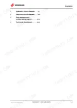 67da6d10-b-toc-315 Weidemann 1770 CX50 service manual contents page listing hydraulic, electrical, plug assignments, and technical descriptions.