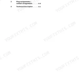 Weidemann 1770 CX50 service manual contents page listing hydraulic, electrical, plug assignments, and technical descriptions.