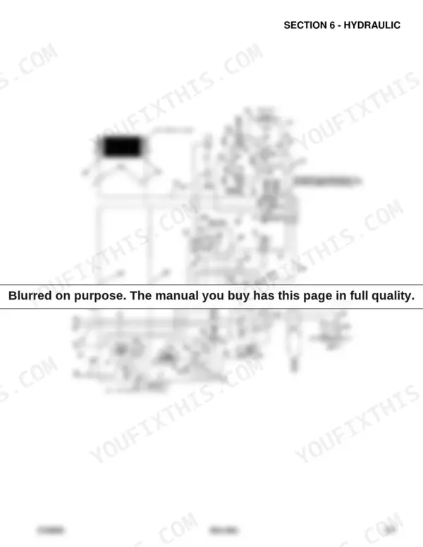 7822f579-b-hydraulic-117 JLG 40ic, 45ic hydraulic system schematic showing oil cooler, pump, flow divider, and steering cylinder connections.