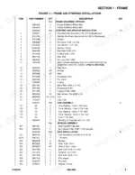 7822f579-b-parts-list-9 JLG 40ic, 45ic parts list for frame, steering, spindle, and axle installations including part numbers and descriptions.