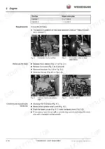 8098d124-b-procedures-88 Weidemann 3070 CX60, 3070 CX80 engine manual: valve play adjustment table, air filter hose removal, and cylinder head cover procedure.