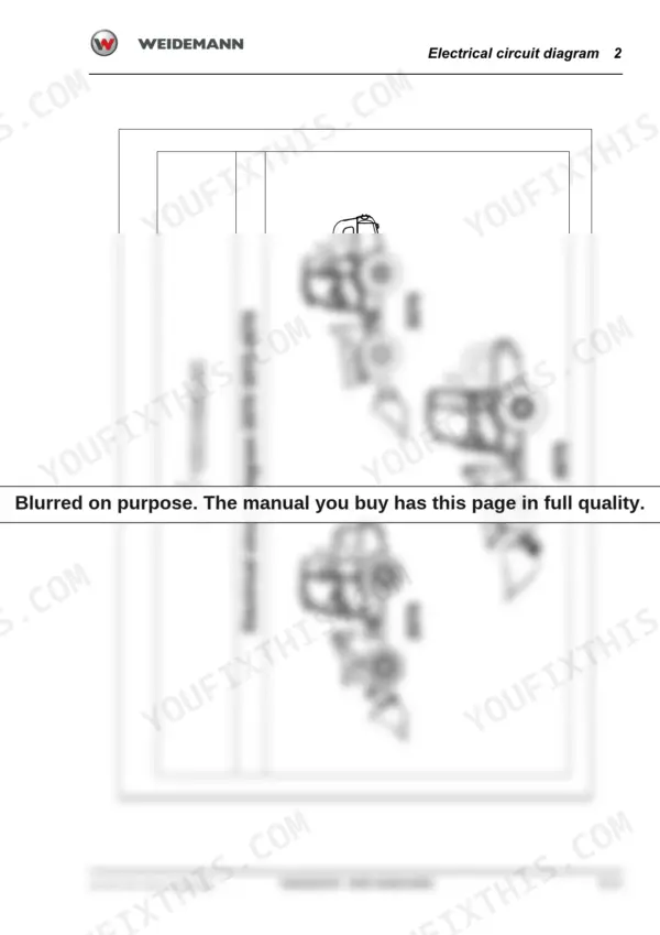 8098d124-b-wiring-401 Weidemann 3070 CX60, 3070 CX80 electrical circuit diagram page with loader model illustrations.
