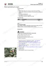 Wacker Neuson WL28 Perkins 404D-22 engine removal and installation procedure with tools list and safety warnings.