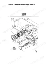 Fai Komatsu SK 07 J, SK05 J, SK09 J exploded view diagram of the final transmission assembly and right side drive components.