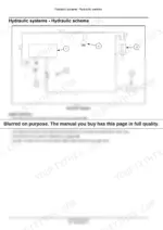 988e30e6-b-hydraulic-154 Case IH SB521, SB531, SB541, SB541C, SB551 hydraulic system schema diagram showing pump, reservoir, and cylinders.