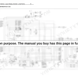 New Holland TD65F, TD75F, TD85F electrical system general wiring diagram for center section without cab.
