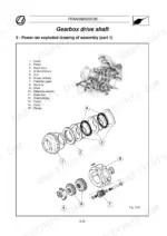 a0f14389-b-exploded-view-96 Landini 105, 115, 130, 145, 165, Legend 105-165 Power-six gearbox drive shaft exploded view assembly diagram parts list.
