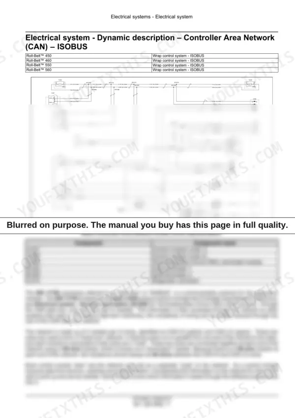 New Holland Roll-Belt 450 service manual - Electrical Systems, Electrical system - Dynamic description – Controller Area Network