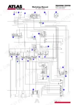 atlas-1805-2005-excavator-service-manual-6050207-hydraulic-192.webp Atlas 1805, 2005 hydraulic system schematic diagram showing numbered valve and component connections for workshop manual.
