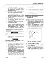 b8950d49-b-procedures-21 JLG 25RTS, 33RTS, 40RTS procedures for lift cylinder leakage testing, removal, and installation with pin location diagram.