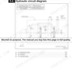 Komatsu FR15K-3, FR18K-3, FR23K-3 hydraulic circuit diagram showing control valve, relief pressure table, and lift/attachment functions.
