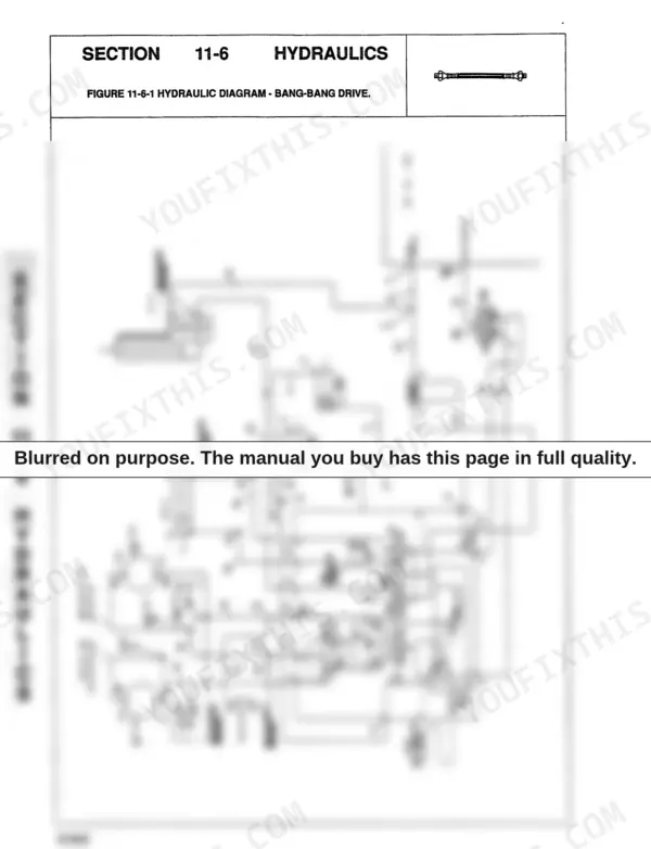 JLG CM2033, CM2046, CM2546, CM2558 hydraulic diagram showing bang-bang drive system, main pump, manifold, and drive motors.