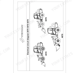 Weidemann 4070 CX80, 4070 CX100 electrical circuit diagram page with loader model illustrations.