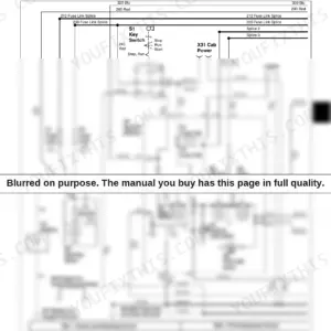 John Deere 1420, 1435, 1445, 1545, 1565 electrical schematic for gas series S/N -20000 showing starting, power, and PTO interlock circuits.