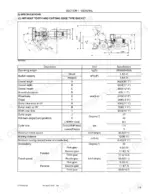 case-1221e-wheel-loader-repair-manual-87728465-na-specs-23.webp Case 1221E wheel loader dimensional diagram and general specifications table including weight, capacity, and travel speeds.