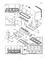 case-1700-1737-1740-uni-loader-service-manual-9-72095-wiring-69.webp Case 1700, 1737, 1740 Uni-Loader cylinder head exploded view and bolt tightening sequence.